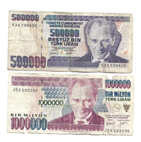 Liquido Lote De 2 Billetes De Turquía. 