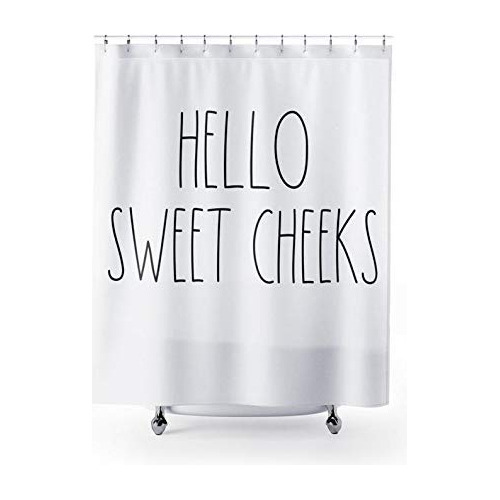 Hello Sweet Cheeks Cortina Ducha Inspirada Rae Dunn Baño X