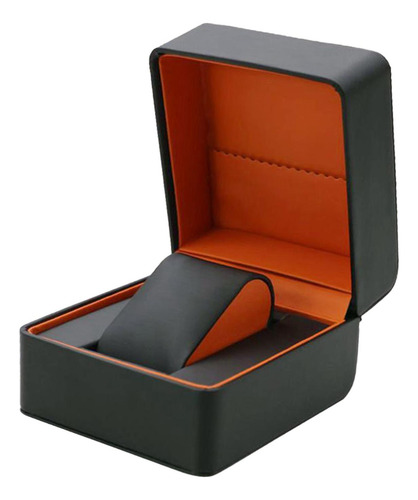 Caja De Joyería Para Reloj Individual, Estuche De Negro