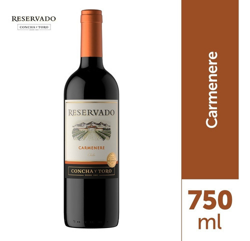 Vinho Tinto Chileno Carmenere Reservado 750ml Concha Y Toro