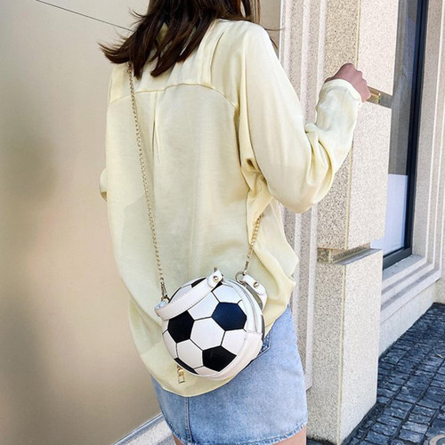 C Elegante Bandolera Con Forma De Balón De Fútbol, Monedero,