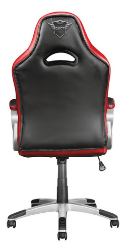 Imagen 5 de 5 de Silla de escritorio Trust GXT 705 ryon gamer ergonómica negra y roja con tapizado de cuero sintético