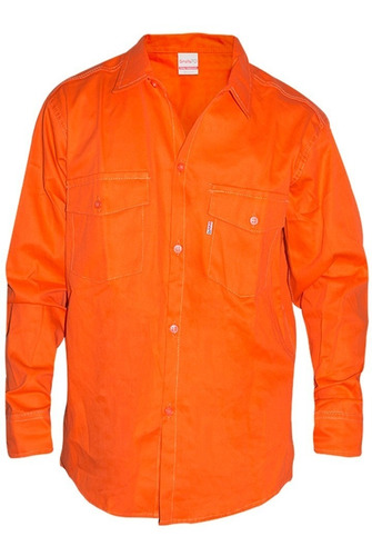 Camisa De Trabajo Grafa 70 Homologado Naranja 50al56