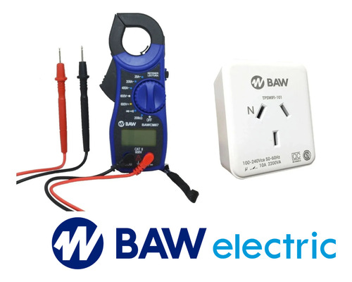 Pinza Amperométrica Digital Baw Buzzer + Enchufe Smart Wifi