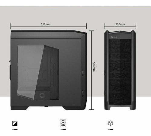 Case Gamemax Dragon Knight Argb Gaming 5 Fan Argb Full Tower