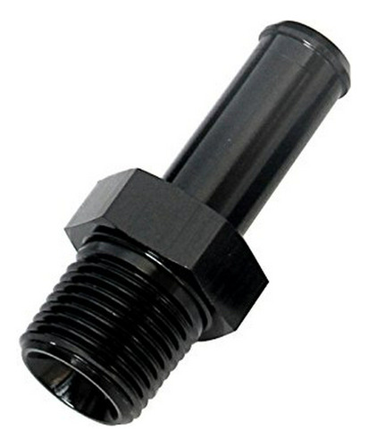 Adaptador De Tubo De Combustible De Aluminio Negro 1/8 Npt M