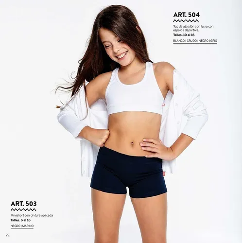 Crop top deportivo para niñas best sale