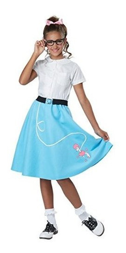 California Costumes 50's Blue Poodle Skirt Child Costume