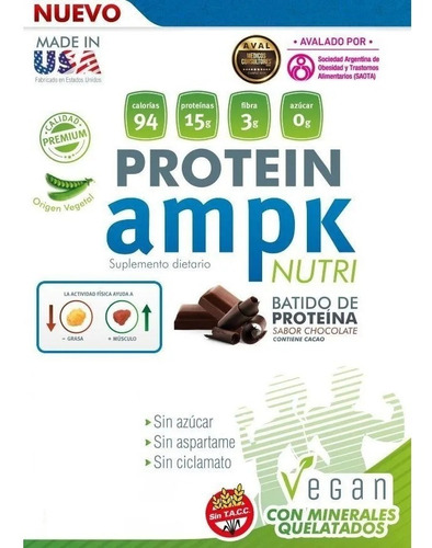 Protein Ampk Nutri Suplemento Dietario Sabor Chocolate