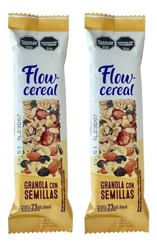 Pack X2u Barrita De Granola Con Semillas Flow Cereal 23g