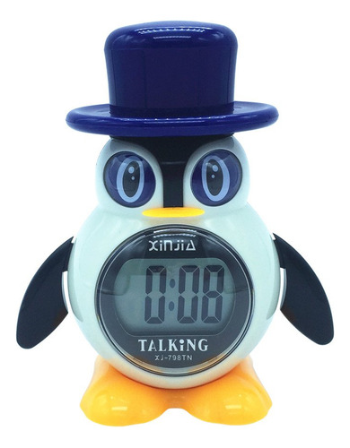 Visionu Español Que Habla Lcd Digital Despertador Pingüino F