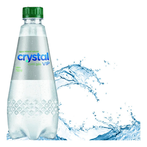 Água Mineral Natural Crystal Vip Com Gás 350ml
