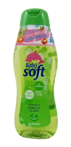 Shampoo Baby Soft Babysoft Cabello Claro Verde X 800 Ml