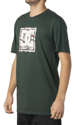 Polera Hombre Dc Pattern Box Ss Verde