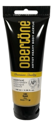 Tubo Pintura Acrilica Profesional Obertöne Heavy Body 100ml Color 182 Oro