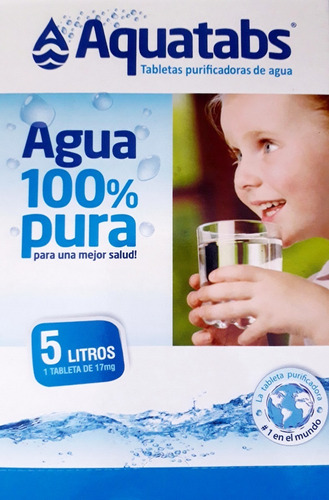 Tableta Pastilla Purificadora De Agua Aquatabs 1 X 5 Litros