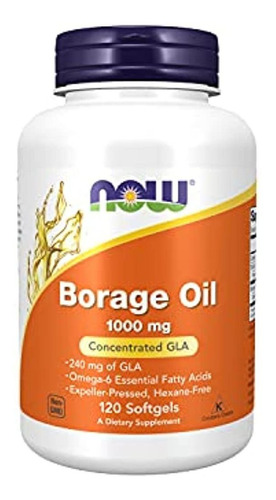 Now Supplements, Aceite De Borraja 1000 Mg Con 240 Mg De Gla