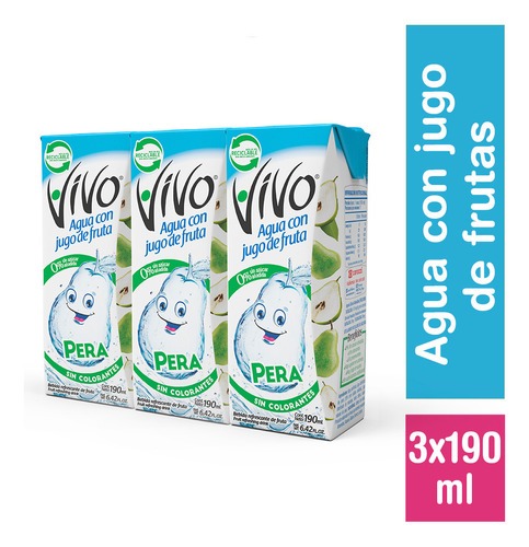 Vivo Agua Pera Tripack 190 Ml