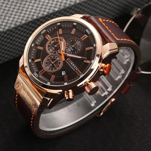 Reloj Pulsera Curren Moderno De Cuero Sintético Para Hombre