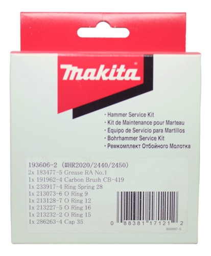 Kit De Reparacion Para Hr2450 Makita 1936062