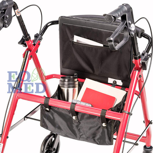 Andadera Ortopedica Rollator Adulto Con Asiento Color Roja