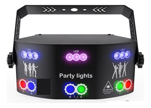 Proyector De Luz Dj Beam Disco Rgb De 15 Ojos Con Control Re