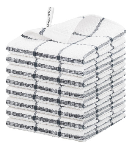 Paños De Cocina De Algodón 8 Unidades Ultra Absorbentes Cuad