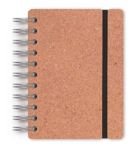 Cuaderno Studio A6 Rayado 80 Hojas Cuero Reciclado Duradero Color Crudo Natural