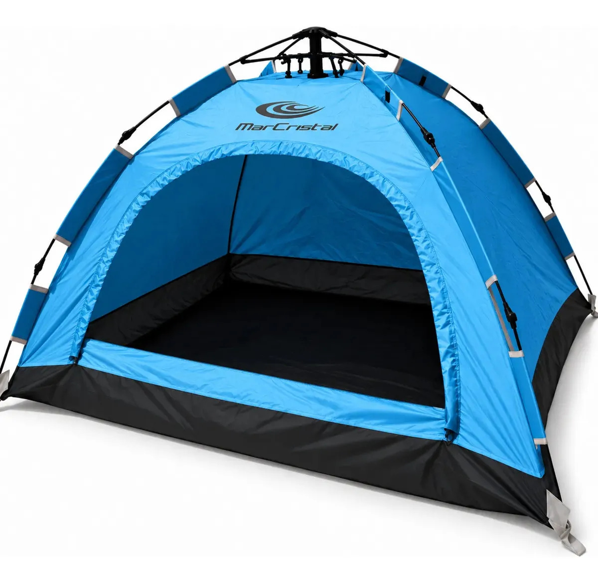 Carpa Automatica Playera Camping Puerta Ventana Mar Cristal Color Celeste