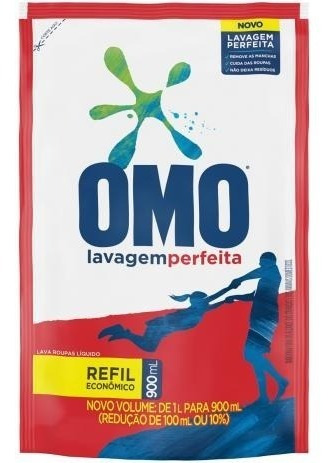 Kit 4x Sabão Líquido Lavagem Perfeita Omo Refil 900ml