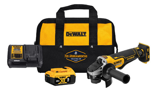 Esmeril Angular 4-1/2 20v + 1 Bat 5ah Dewalt Dcg413p1