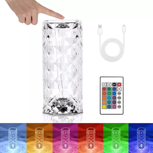 Lámpara de mesa de luz LED colorida de visión 3D con forma de