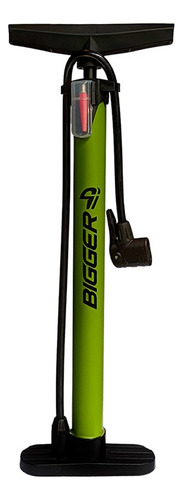 Inflador Pie Bicicleta Bigger Doble Pico 120psi Army Green Color Verde