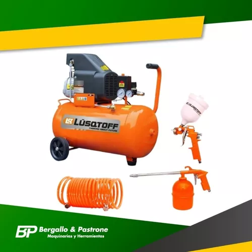 Compresor de aire 50 Lts Lusqtoff 2HP LC2550B 220v - EVER SAFE®