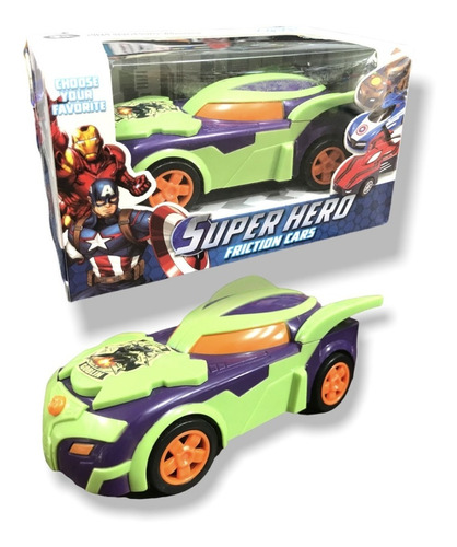  Auto A Friccion Car Super Heroes  Araña Capitan 