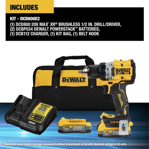 Dewalt Kit De Taladro Inalámbrico Max Xr De 20 V, Taladro Y
