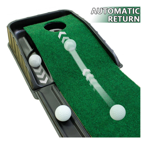Tapete De Golf Con 3 Pelotas, Entrenador De Putter Rojo