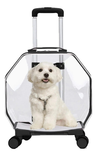 Maleta Transportador De Mascotas Con Ruedas Transparente