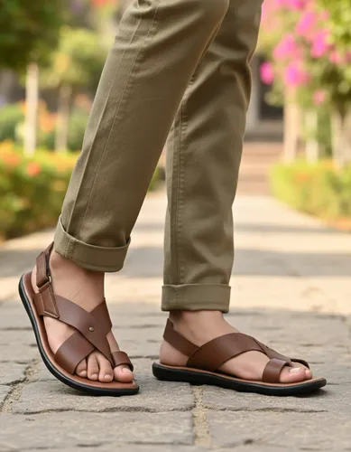 Sandália Masculina Couro Fivela 220 - Loja Da Fabrica