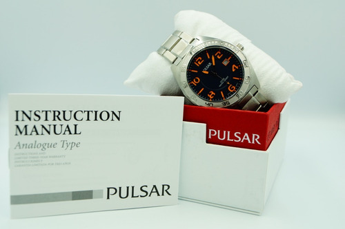 Relógio Pulsar Analógico Masculino Ps9313 Azul/laranja
