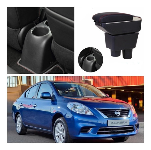 Descansabrazos Nissan Versa Todos Los Años Usb 2 Niveles