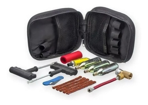 Kit Viagem Moto Reparo Furo Conserto Pneu 3 Garrafas Gas Co2