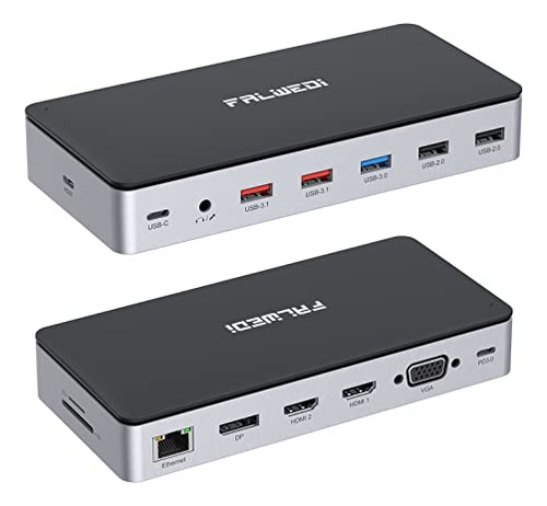 Estación De Acoplamiento Usb C Para Computadora Portátil, Ba