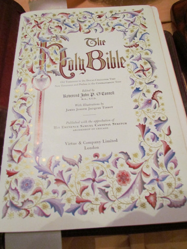Biblia Antigua En Inglés Tamaño Grande De Colección