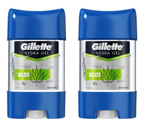 Desodorante Stick Gillette Clear Gel Aloe 82g - Kit C/2un