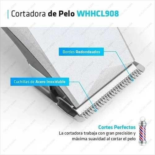 Imagen 5 de 8 de Cortadora De Pelo Westinghouse Cabezal Acero Whhcl908 Oferta
