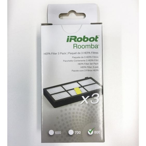 Kit De Reposición 3 Filtros Hepa Roomba Serie 800 Irobot