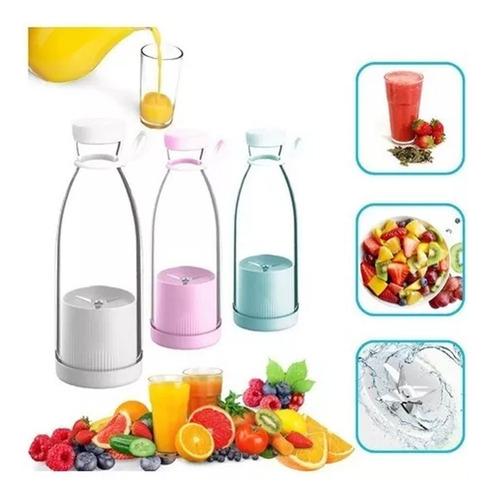 Liquidificador Portátil Garrafa Fresh Juicer 420 Ml Sucos Cor Laranja