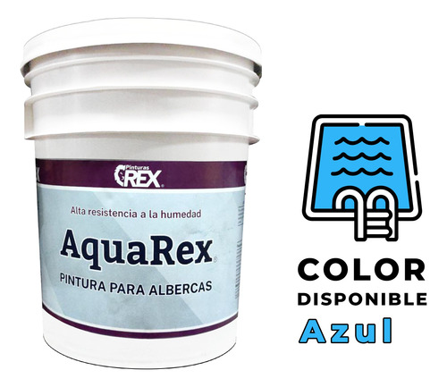 Pintura Para Alberca Base Agua Azul Claro ( No Usa Solvente)