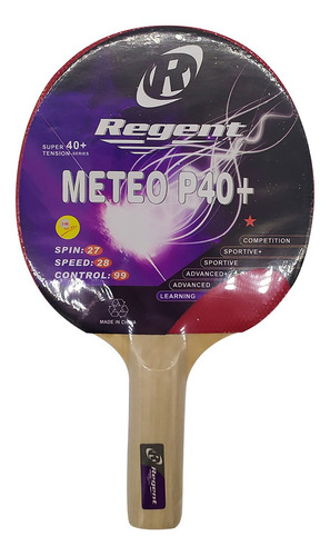 Raqueta Ping Pong 1star Meteo P40+ Regent